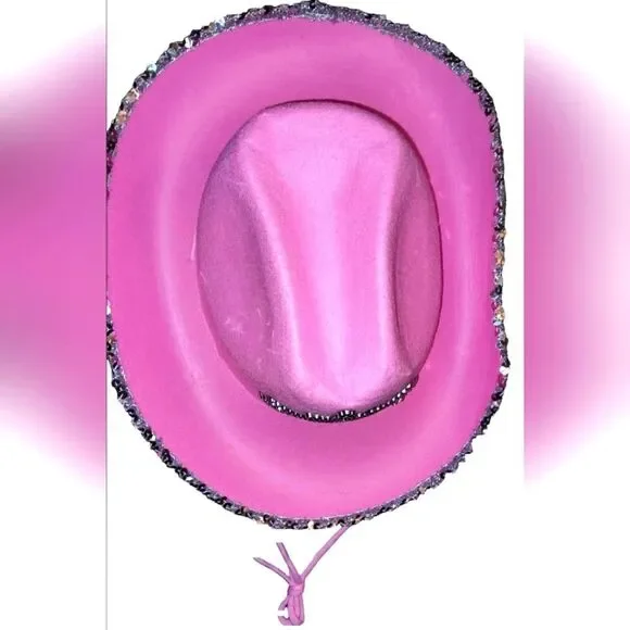 Western Pink Rhinestone Cowgirl Hat